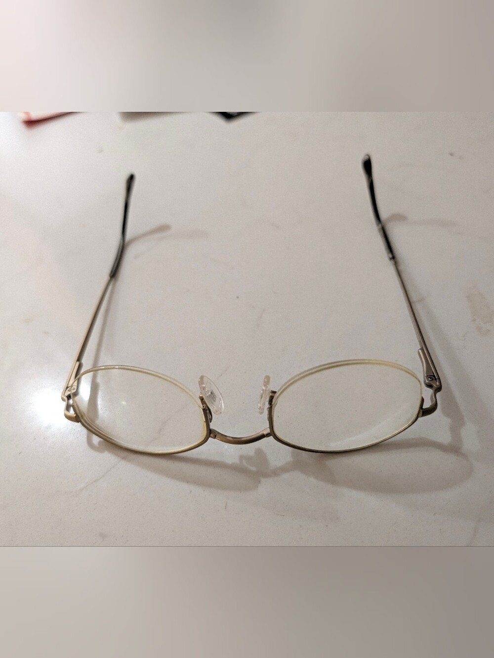 Armani Gold Oval Glasses Frames